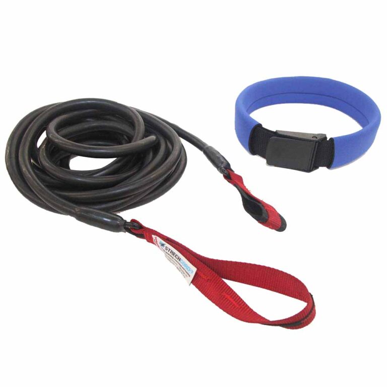 StrechCordz Avec Paddle De Main – Corde De Résistance En Latex Pour Entraînement Natation (120 Cm)