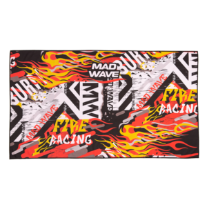 Toalla MADWAVE. MICROFIBRA Tamaño  80*140 cm-Fire Black