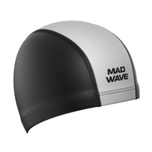 Gorra de Natación Mad Wave Adulto Duotone Tela White