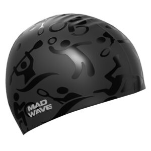Gorra de Natación de Silicón Mad Wave Adulto Estampada Sport Black