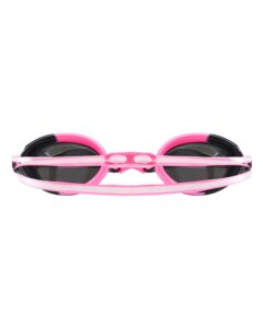Vista lateral de los lentes de competencia TYR Black Ops 140 EV Silver Pink