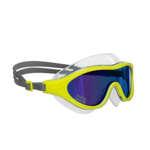 Máscara de Natación Mad Wave Adulto Flame Mirror Lime