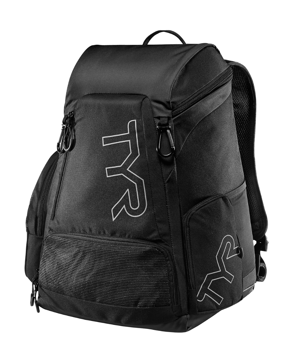 Mochila TYR Alliance de 30 litros color negro, vista frontal