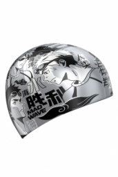 Gorra de Natación de Silicón Mad Wave Adulto Estampada Anime Silver