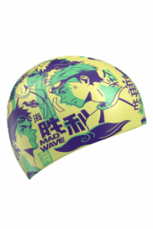 Gorra de Natación de Silicón Mad Wave Adulto Estampada Anime Yellow