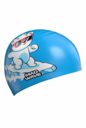 Gorra de Natación de Silicón Mad Wave Junior Estampada Bear