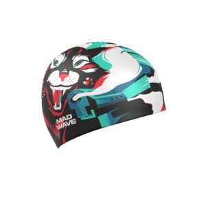 Gorra de Natación de Silicón Mad Wave Junior Estampada Lynx