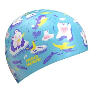 Gorra de Natación de Silicón Mad Wave Junior Estampada Artic