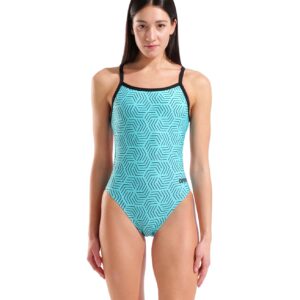 Traje de Baño Arena W. Challenge Back Water Multi-Black (modelo de frente)