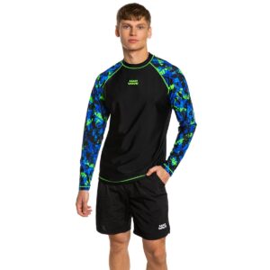 Playera Manga Larga Mad Wave Hombre Longsleeve C0 Blue (modelo de frente)